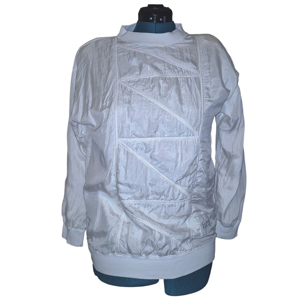 Sync Vintage Silk /Cotton Knit Sweatshirt Women’s Medium 80s Vtg Quilted Puffy